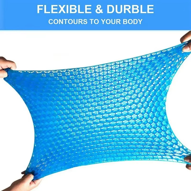 Summer Gel Seat Cushion Breathable Honeycomb Design for Pressure Relief Back Tailbone Pain - Home Office Chair Cars Wheelchair