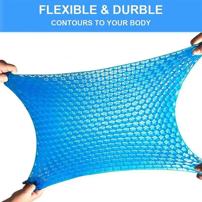 Summer Gel Seat Cushion Breathable Honeycomb Design for Pressure Relief Back Tailbone Pain - Home Office Chair Cars Wheelchair